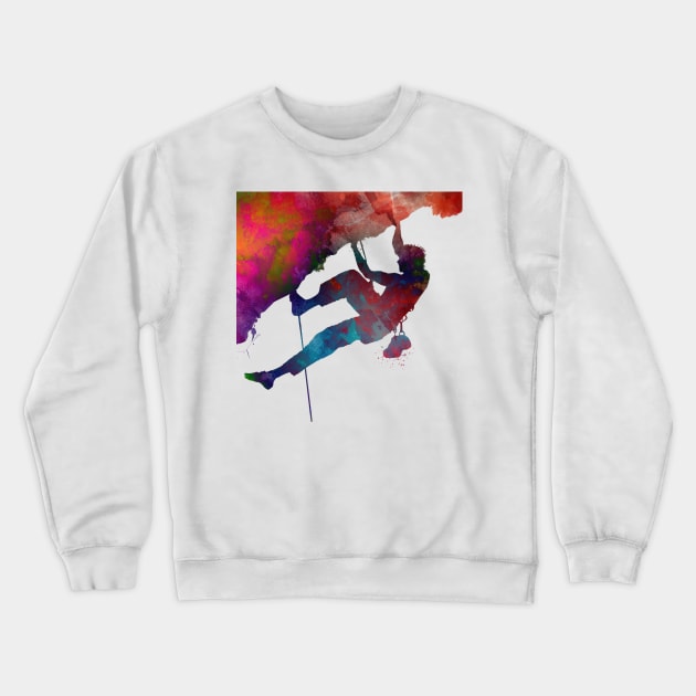 mountaineer climbing sport art #mountaineer #climbing Crewneck Sweatshirt by JBJart